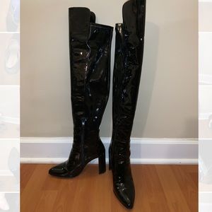 Stuart Weitzman WORN ONCE Patent Over Knee Boots